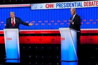 Former President Donald Trump and President Joe Biden debate