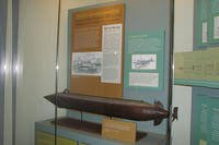 A model of Brutus de Villeroi's 1859 salvage submarine is shown at the Independence Seaport Museum in Philadelphia.
