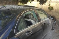 Partly damaged car after a walkie-talkie explosion in Sidon, Lebanon