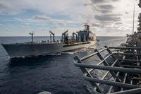 USNS Big Horn (T-AO 198) comes alongside the amphibious assault ship USS Kearsarge