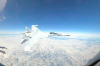 U.S. Air Force F-16 conducts a routine intercept of a Russian Tu-95 aircraft