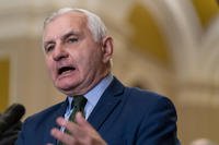 Sen. Jack Reed speaks to media