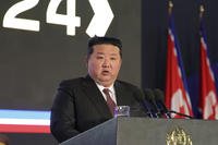 North Korean leader Kim Jong Un delivers a speech