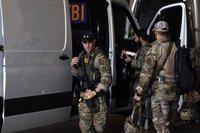 FBI personnel arrive at the Caesars Superdome ahead of the Sugar Bowl NCAA College Football Playoff game on Thursday, Jan. 2, 2025, in New Orleans.