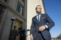 Defense Secretary Pete Hegseth arrives at the Pentagon