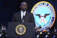 Defense Secretary Lloyd Austin speaks