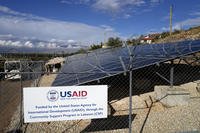 Solar panels system funded by United States Agency for International Development