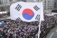Supporters of impeached South Korean President Yoon Suk Yeol stage a rally