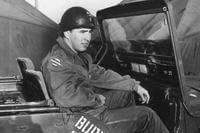 Then-1st Lt. Richard Cavazos in a jeep in the 1950s at then-Fort Hood