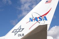 NASA's Stratospheric Observatory for Infrared Astronomy (SOFIA) aircraft sits on the flightline at Davis-Monthan Air Force Base, Ariz.