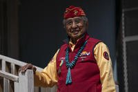 WWII veteran and Navajo Code Talker Peter MacDonald Sr. is photographed