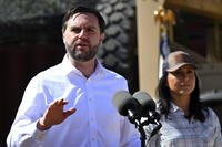 Vice President JD Vance speaks to reporters during a visit to the U.S. border with Mexico