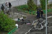 Scene where Lt. Gen. Yaroslav Moskalik was killed by an explosive device