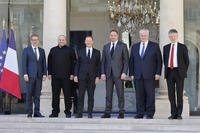 meeting with French President Emmanuel Macron at the Elysee Palace in Paris