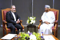 Iranian Foreign Minister Abbas Araghchi meets his Omani counterpart Sayyid Badr Albusaid.