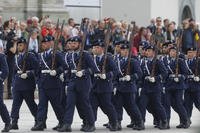 German soldiers march in Vilnius, Lithuania