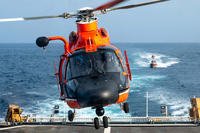 MH-65 Dolphin takes off