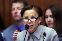 In this Tuesday, May 2, 2017, file photo, U.S. Rep. Nydia Velázquez, D-N.Y. speaks on Capitol Hill in Washington, during the House Financial Services Committee's hearing on overhauling the nation's financial rules. (AP Photo/Manuel Balce Ceneta, File)
