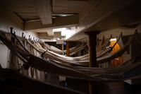 Hammocks below the deck of the USS Constitution.