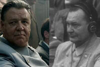 Russell Crowe as Hermann Göring in Sony's Nuremberg (2025), The real life Hermann Göring from archival footage.
