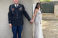 Army Staff Sgt. Matthew Blank and wife Annie Ramos were married two days before her detention in a Louisiana ICE facility (Jen Rickling).