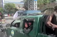Taliban Militants Drive around Kabul Streets