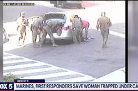 Marines Rescue Woman Trapped Under Car in DC