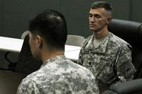 Army soldier meditation.