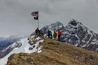 Mount POW/MIA stands at 4,000 feet in the Chugach Range in Alaska. A group of veterans led by Kirk Alkire regularly replaces the flags that mark the summit. (Photo: Courtesy of Kirk Alkire.)