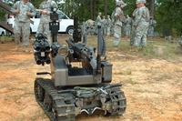 The MAARS is one of three robotic, unmanned vehicles demonstrated to Soldiers from the 519th Military Police Battalion, 1st Maneuver Enhancement Brigade, Aug. 5, 2015. It is equipped with non-lethal and lethal armament. (US Army photo)
