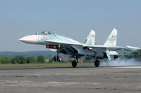 A Russian Federation Air Force SU-27 Flanker fighter. (U.S. Air Force/ Thomas J. Doscher)