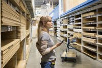 woman in a home improvement store