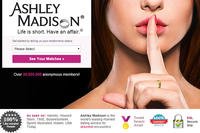 A screenshot of the AshleyMadison.com website shows its motto – “Life Is Short, Have an Affair.”