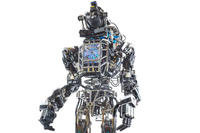ATLAS is a hydraulically powered robot in the form of an adult human. It is capable of a variety of natural movements, including dynamic walking, calisthenics and user-programmed behavior. (DARPA)