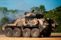 Leaders from the Maneuver Center of Excellence at Fort Benning, Georgia, took part in a June 15 live-fire event at the Red Cloud range to demonstrate the potential of mounting 30mm cannons on recon vehicle prototypes.(Patrick A. Albright)