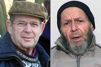 Warren Weinstein is shown in a Jan. 6, 2009 photo, left, and in a still from video released anonymously to reporters in Pakistan, Dec. 26, 2013. (Credit: Mike Redwood/AP Photo)