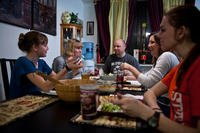Military family dinner