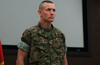 U.S. Marine Corps Maj. Gen. Stephen M. Neary stands at attention.