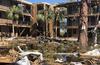 Housing complex at Tyndall AFB sits flooded following Hurricane Michael.