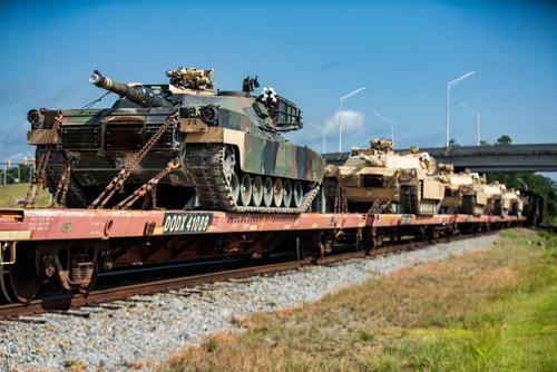 U.S. Marine Corps M1A1 Abrams tanks