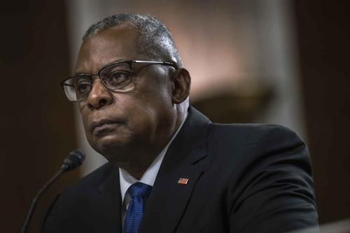 Secretary of Defense Lloyd J. Austin III at a SASC budget hearing.