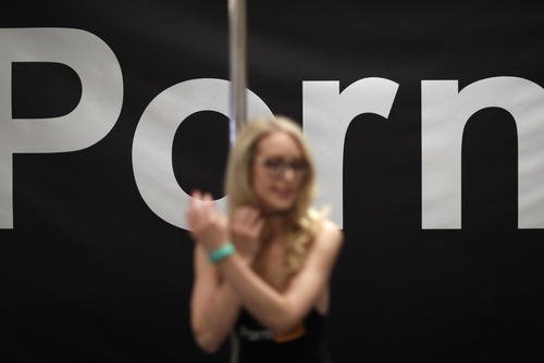 Porn actress at AVN Adult Entertainment Expo