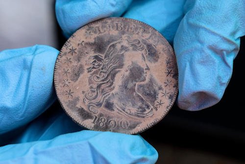 Six coins and a commemorative medal were recovered from a nearly 200-year-old time capsule that was opened at West Point’s Thayer Hall on Monday, Aug. 28, 2023. (flicker.com)