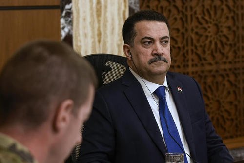 Iraqi Prime Minister Mohammed Shia al-Sudani chairs negotiations between Iraq and the United States.