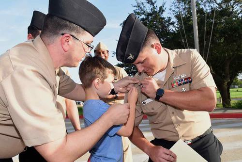 U.S. Navy meritorious advancement ceremony