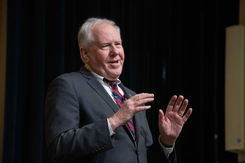 Secretary of the Air Force Frank Kendall presents the keynote address