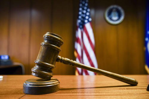 A gavel rests on the judge’s bench in the courtroom of the 39th Air Base Wing legal office at Nov. 14, 2019, at Incirlik Air Base, Turkey.