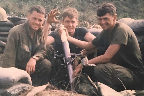 Acclaimed screenwriter William Broyles Jr. (right) served in the Marine Corps during the Vietnam War.