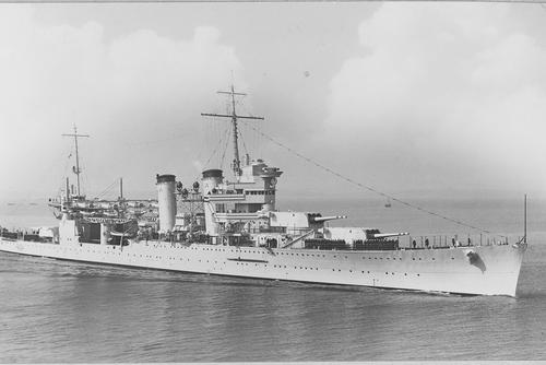 USS New Orleans in English waters, about June 1934. (U.S. Naval History and Heritage Command)